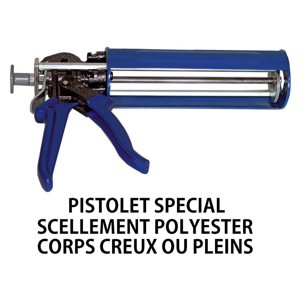 Pistolet spécial scellement polyester corps creux ou pleins