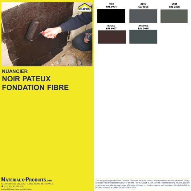 Noir pâteux fondation fibre - Etanchéité des fondations - Isolant phonique  et thermique des calorifuges